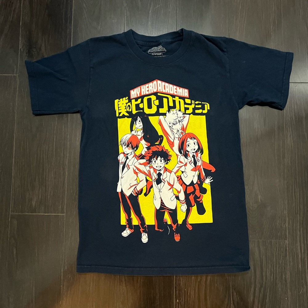 Anime Funimation My Hero Academia All Might Navy Blue Graphic T Shirt Size Small